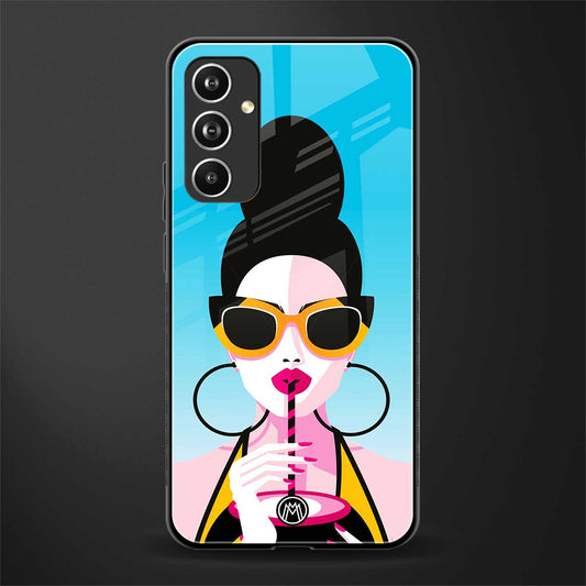 sippin queen back phone cover | glass case for samsung galaxy a54 5g