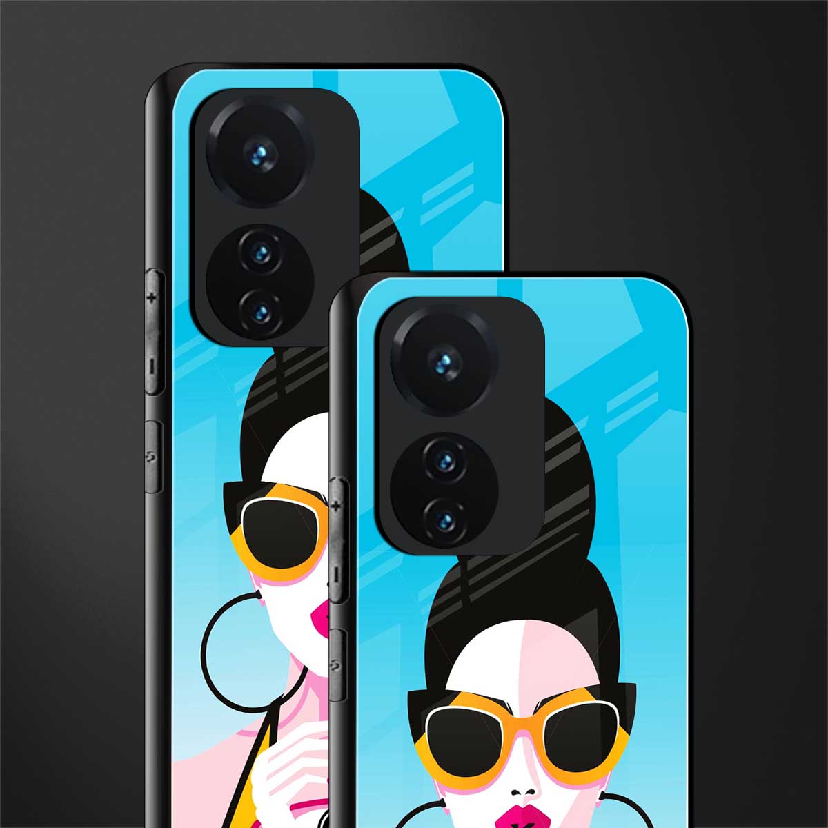 sippin queen back phone cover | glass case for vivo t1 44w 4g