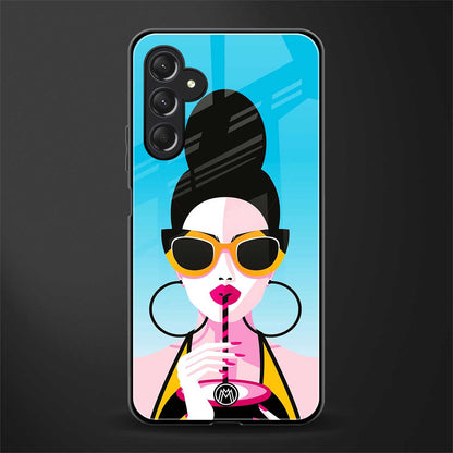 sippin queen back phone cover | glass case for samsun galaxy a24 4g