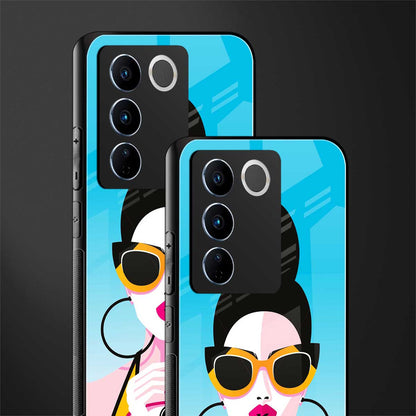 sippin queen back phone cover | glass case for vivo v27 pro 5g