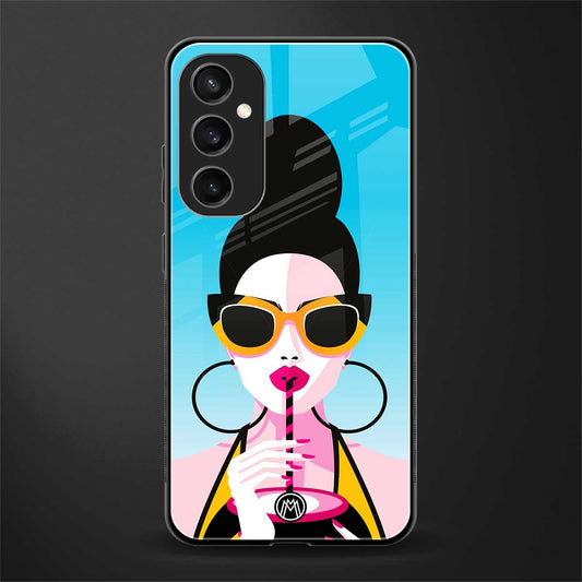 sippin queen back phone cover | glass case for samsung galaxy s23 fe 5g
