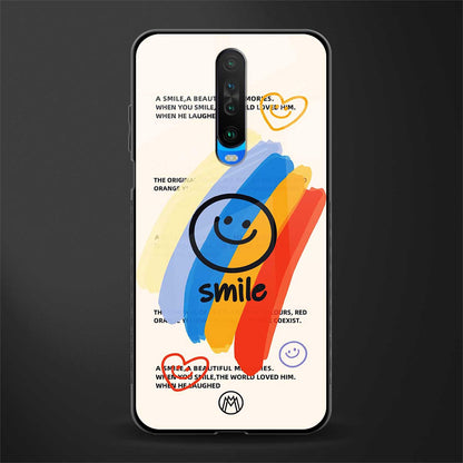 smile colourful glass case for poco x2 image