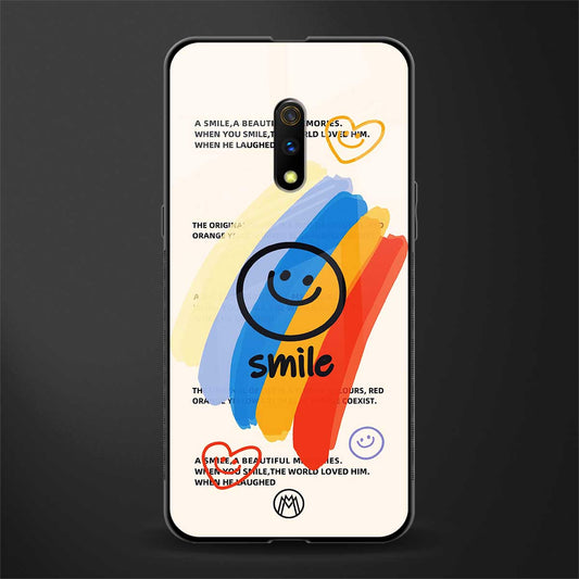 smile colourful glass case for realme x image
