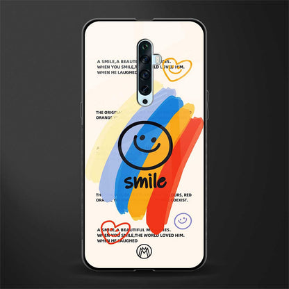 smile colourful glass case for oppo reno 2f image