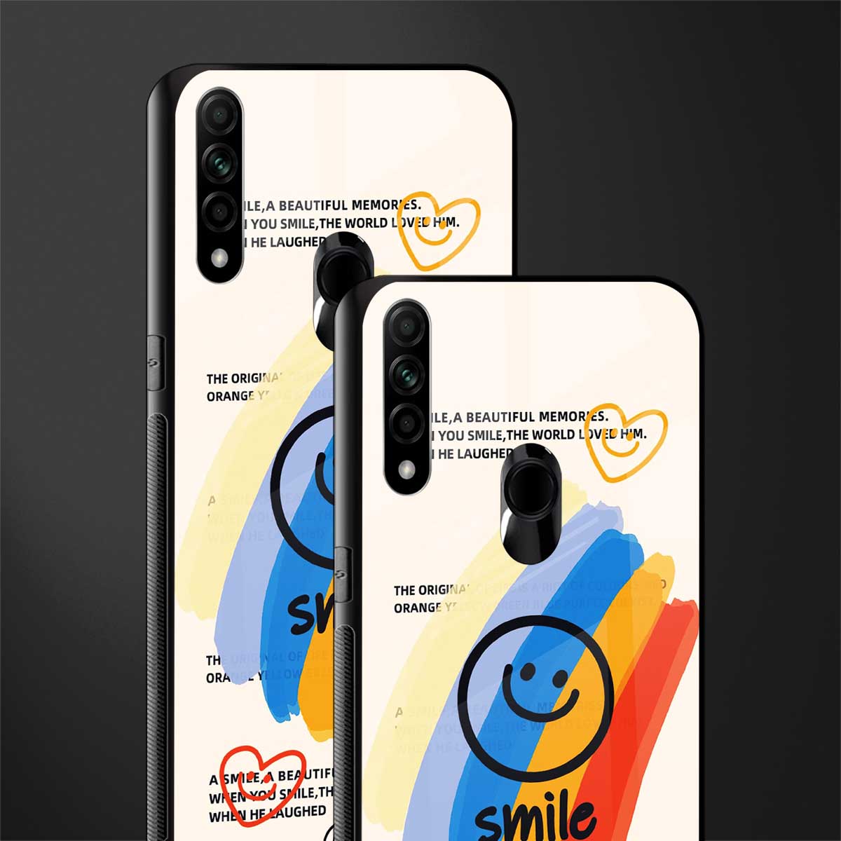 smile colourful glass case for oppo a31 image-2