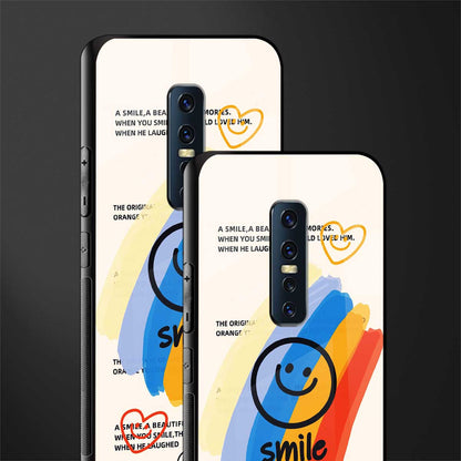 smile colourful glass case for vivo v17 pro image-2