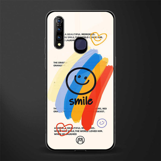 smile colourful glass case for vivo z1 pro image