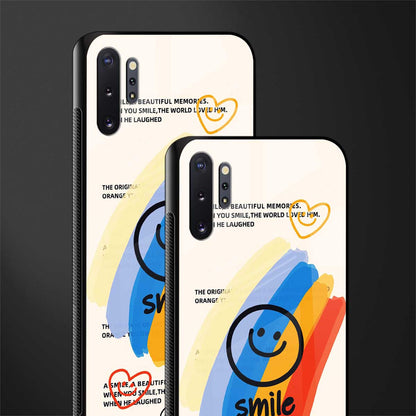 smile colourful glass case for samsung galaxy note 10 plus image-2