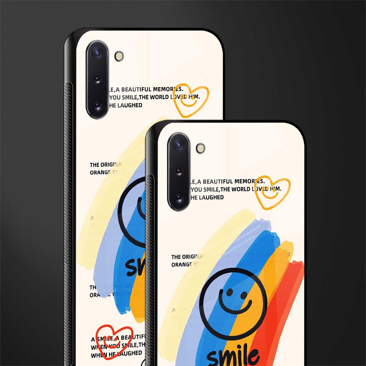 smile colourful glass case for samsung galaxy note 10 image-2