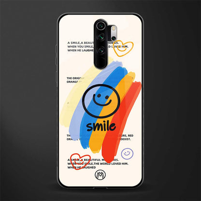 smile colourful glass case for redmi note 8 pro image