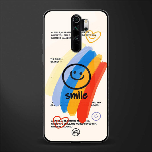 smile colourful glass case for redmi note 8 pro image