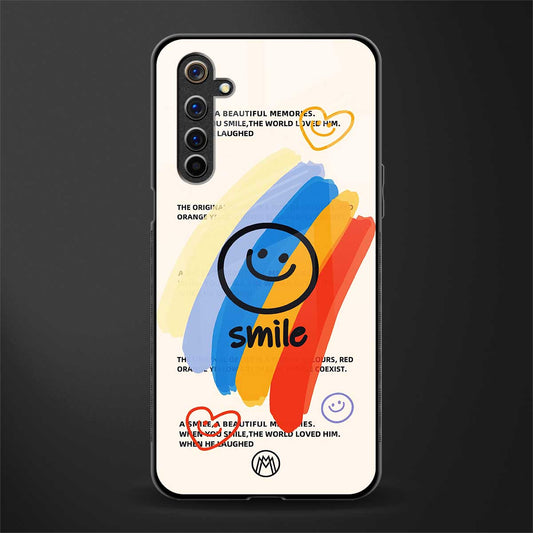 smile colourful glass case for realme 6i image