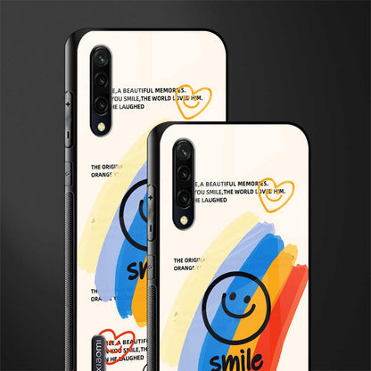 smile colourful glass case for mi a3 redmi a3 image-2