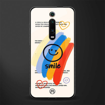smile colourful glass case for redmi k20 pro image