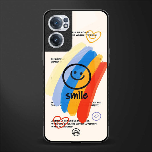 smile colourful glass case for oneplus nord ce 2 5g image