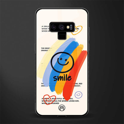 smile colourful glass case for samsung galaxy note 9 image