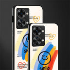 smile colourful glass case for phone case | glass case for oneplus nord 2t 5g