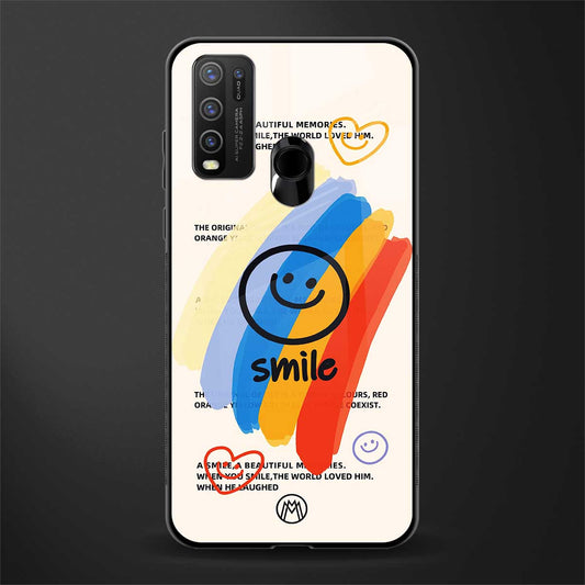 smile colourful glass case for vivo y30 image