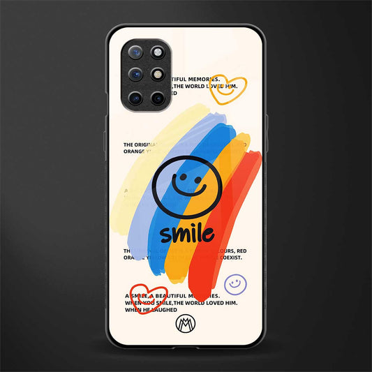 smile colourful glass case for oneplus 8t image