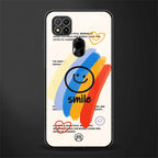 smile colourful glass case for redmi 9c image