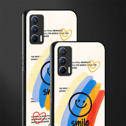 smile colourful glass case for realme x7 image-2