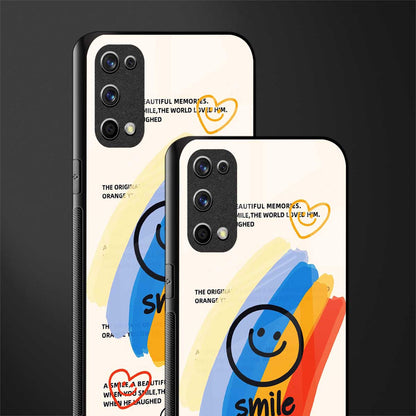 smile colourful glass case for realme x7 pro image-2