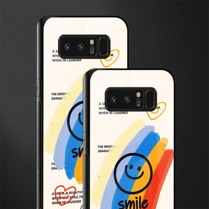 smile colourful glass case for samsung galaxy note 8 image-2