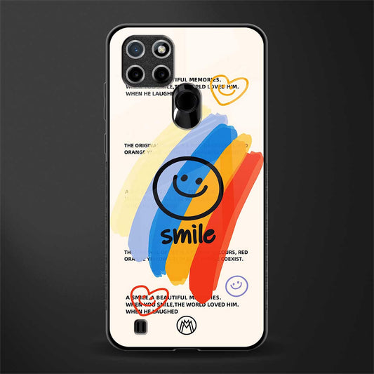 smile colourful glass case for realme c21y image
