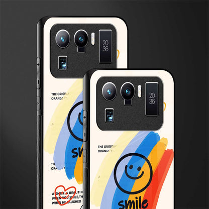 smile colourful glass case for mi 11 ultra 5g image-2