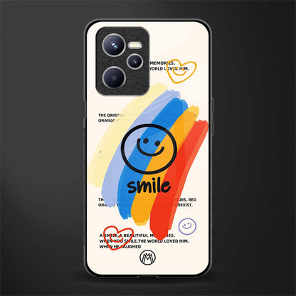 smile colourful glass case for realme c35 image