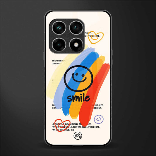 smile colourful glass case for oneplus 10 pro 5g image