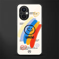 smile colourful back phone cover | glass case for oppo f21 pro 5g