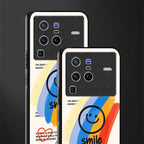 smile colourful glass case for vivo x80 pro 5g image-2