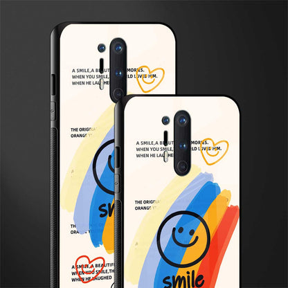 smile colourful glass case for oneplus 8 pro image-2