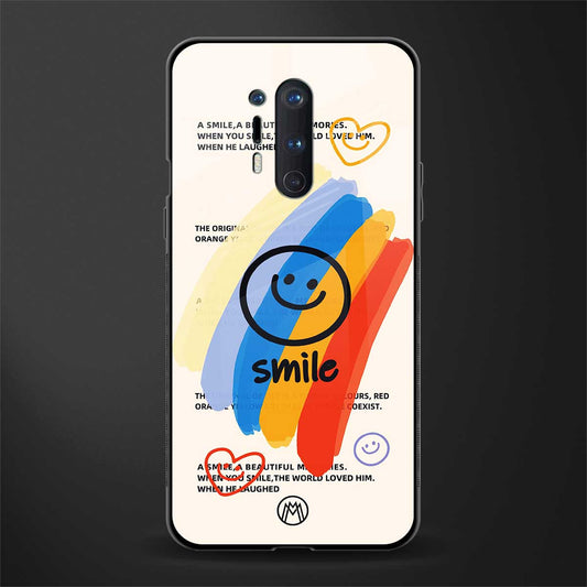 smile colourful glass case for oneplus 8 pro image