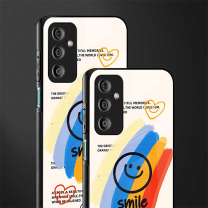 smile colourful back phone cover | glass case for samsung galaxy f23 5g
