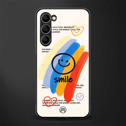 Smile-Colourful-Glass-Case for phone case | glass case for samsung galaxy s23