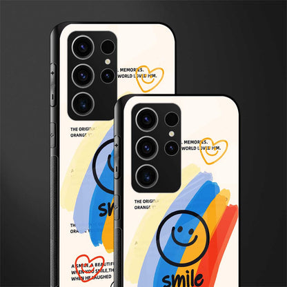 Smile-Colourful-Glass-Case for phone case | glass case for samsung galaxy s23 ultra
