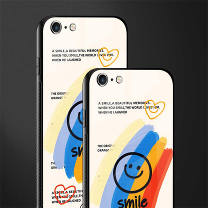 smile colourful glass case for iphone 6s image-2