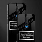 smile or naked black glass case for poco x2 image-2