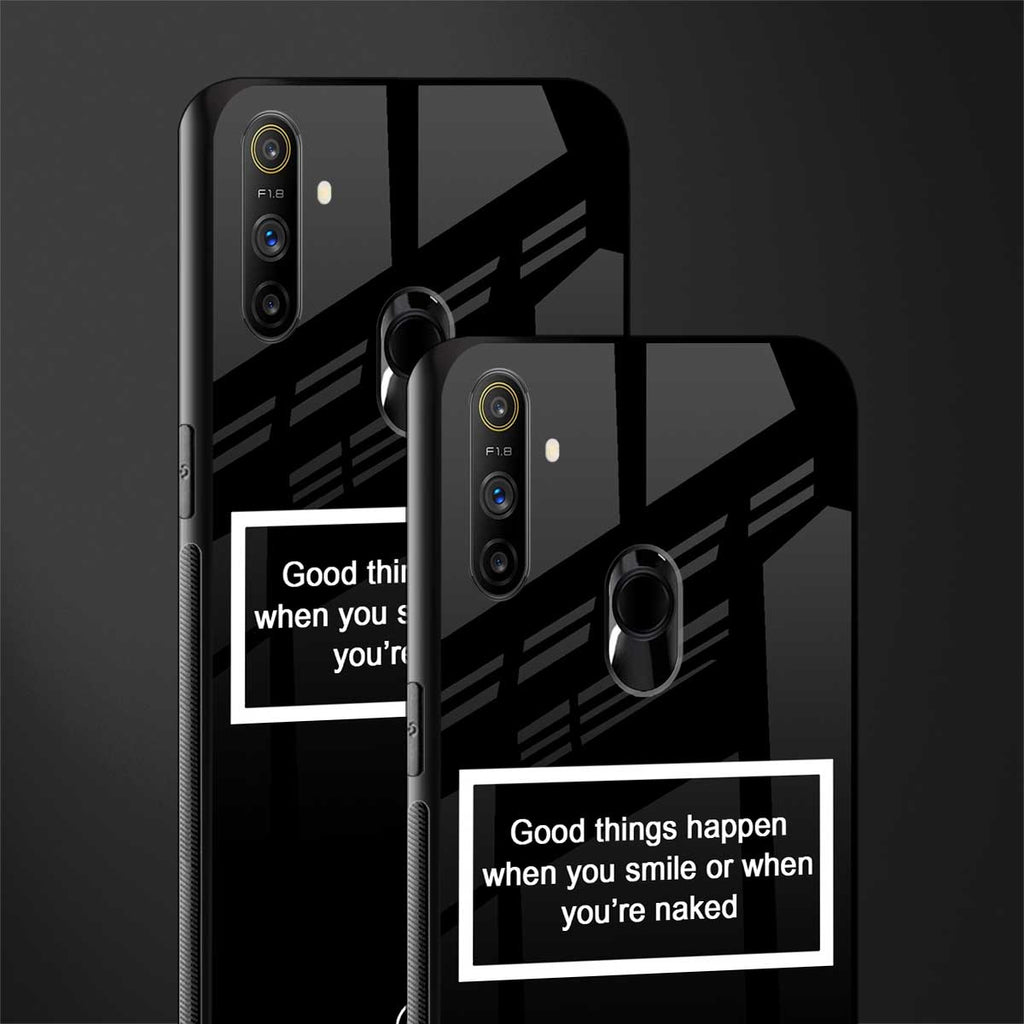 smile or naked black glass case for realme narzo 10a image-2