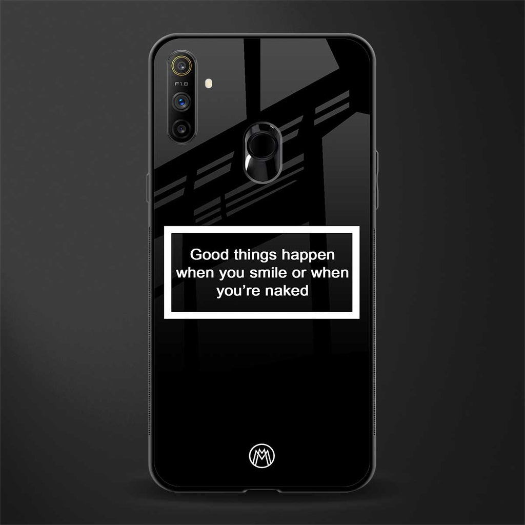 smile or naked black glass case for realme narzo 10a image