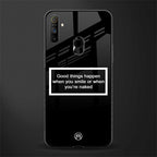 smile or naked black glass case for realme narzo 10a image
