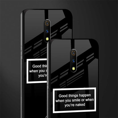 smile or naked black glass case for oppo k3 image-2
