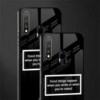 smile or naked black glass case for vivo u20 image-2