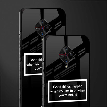 smile or naked black glass case for vivo s1 pro image-2