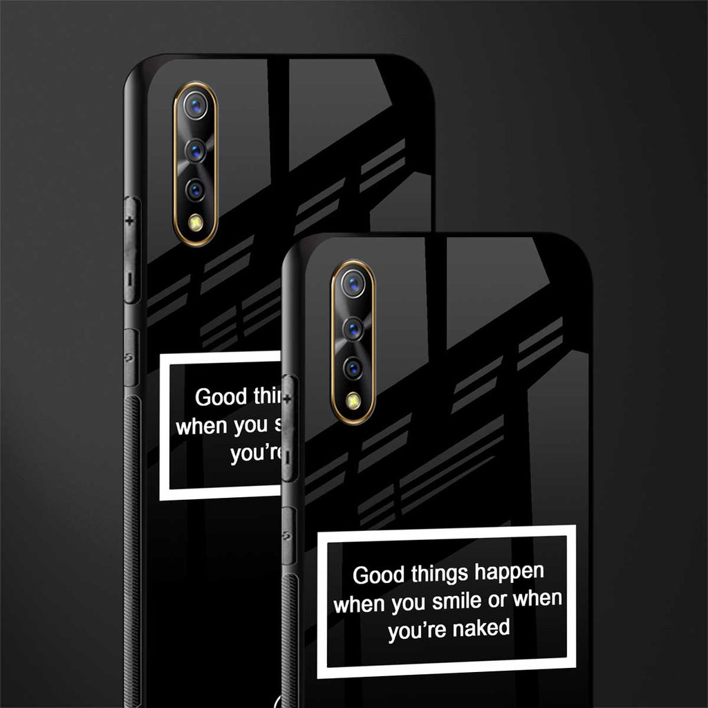 smile or naked black glass case for vivo z1x image-2