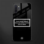 smile or naked black glass case for samsung galaxy note 10 plus image