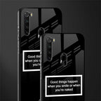 smile or naked black glass case for redmi note 8 image-2