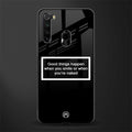 smile or naked black glass case for redmi note 8 image